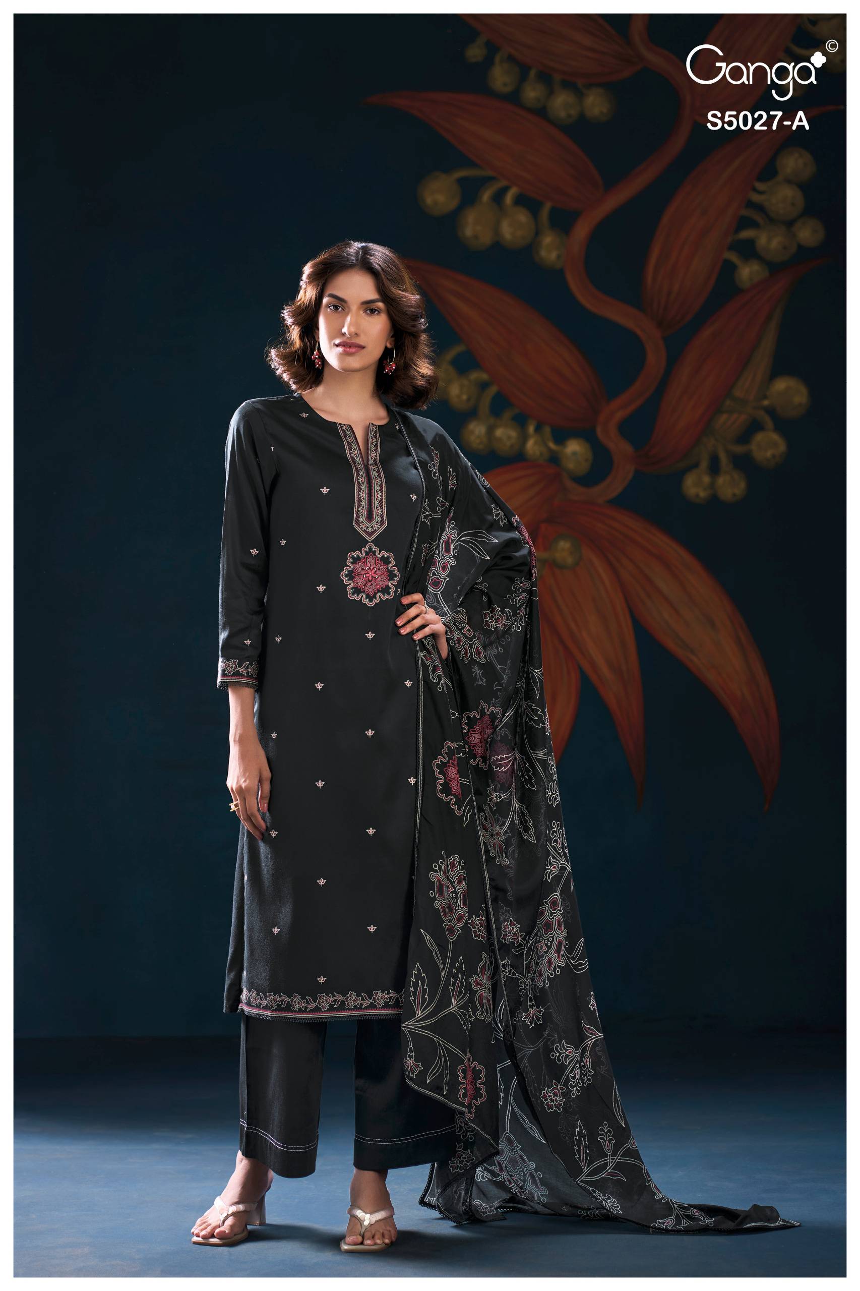 GULRUKH 5027 Series By GANGAFASHION Stylish Beautiful Colourful COTTON SATIN Dresses At Wholesale Price